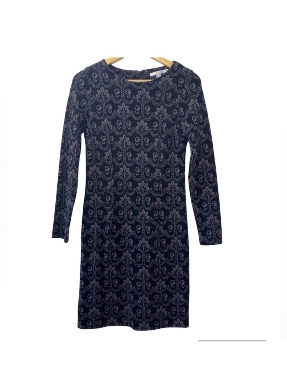 Boden Guinevere Jacquard Dress Floral Vine Print Black